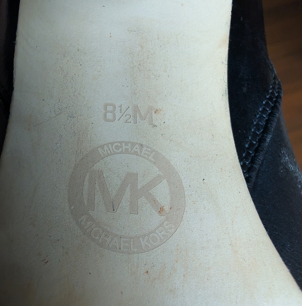 MICHAEL Michael Kors Evaline Heeled Booties Black Size 8.5 - Picture 8 of 10